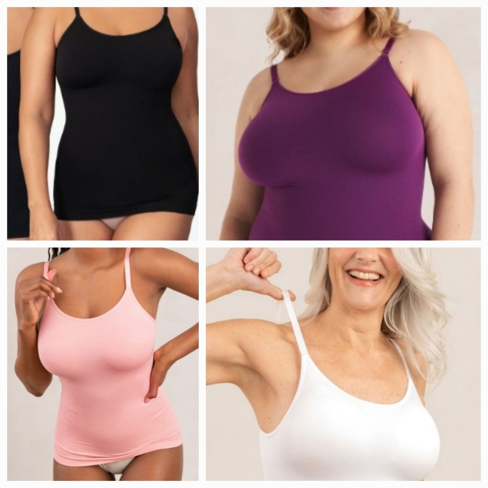 Variety of New Shapermint Essentials All Day Every Day Scoop Neck Cami/Tanks